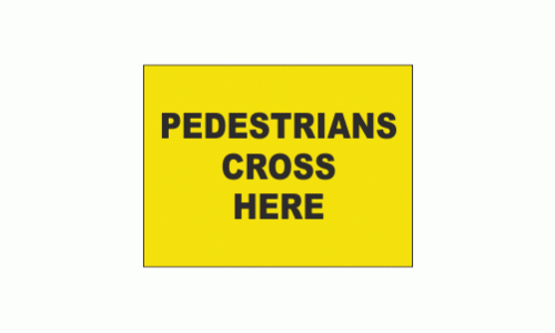 Pedestrians Cross Here Sign