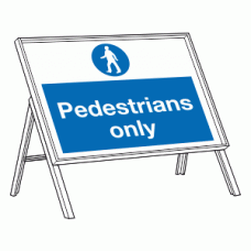 Pedestrians only sign