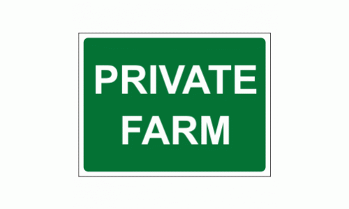 Private Farm Sign