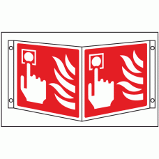 Fire alarm call point projecting sign