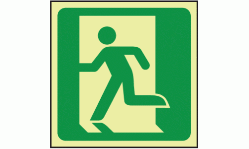 Photoluminescent Exit left symbol