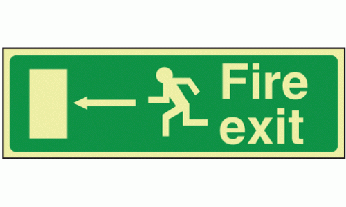 Photoluminescent Fire exit left