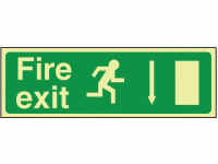 Photoluminescent Fire exit down