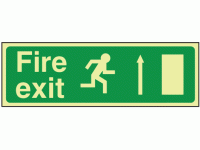 Photoluminescent Fire exit ahead