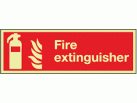 Photoluminescent Fire extinguisher sign