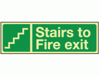 Photoluminescent Stairs to fire exit