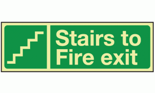 Photoluminescent Stairs to fire exit