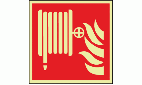 Photoluminescent Fire hose reel symbol