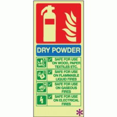 Photoluminescent Dry Powder Extinguisher identification