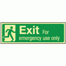 Photoluminescent Exit for emergency use only