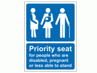 Priority seat for people who are disa...