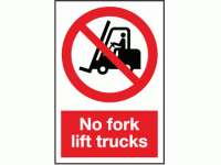 No fork lift trucks sign