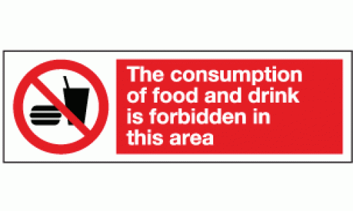 The consumption of food and drink is forbidden in this area
