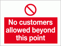 No customers allowed beyond this poin...