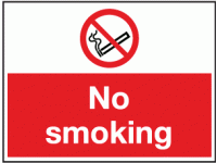 Double sided No smoking sign