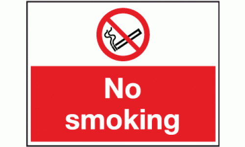 Double sided No smoking sign