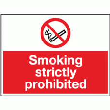 Double sided smoking strictly prohibited