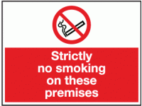 Double sided strictly no smoking on t...