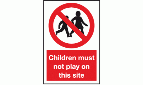 Children must not play on this site