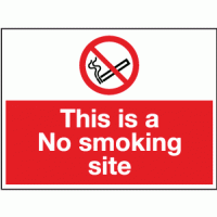 This is a no smoking site sign