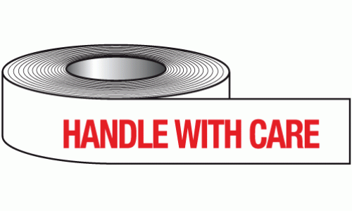 Handle with care packaging tape 'Low Noise'
