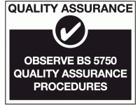 Observe BS 5750 quality assurance pro...