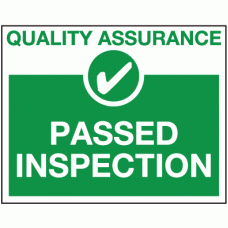 Passed inspection sign - Quality control sign