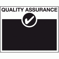 Black blank sign - Quality control sign