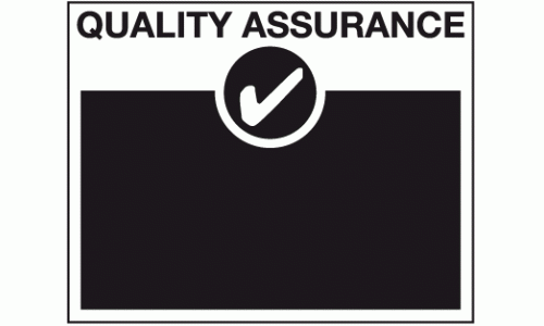 Black blank sign - Quality control sign