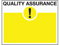 Yellow blank sign - Quality control sign