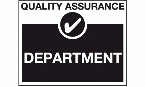 Department sign - Quality control sign
