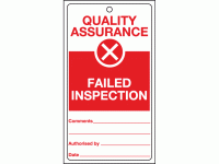 Quality assurance failed inspection