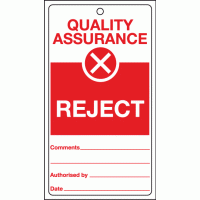 Quality assurance reject