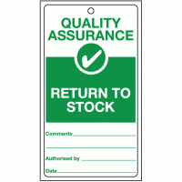 Quality assurance return to stock