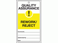 Quality assurance rework / reject