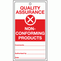 Quality assurance non-conforming products