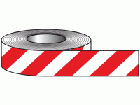 Red & white self-adhesive PVC tape