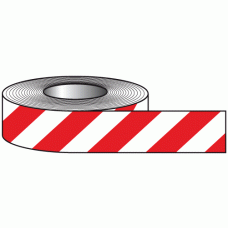 Red & white self-adhesive PVC tape