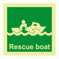 Rescue Boat Photoluminescent IMO Safety Sign