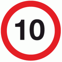 10 mph speed limit sign - DOT 670