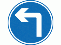Left turn sign