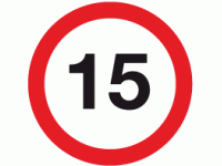 15 mph speed limit sign - DOT 670