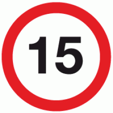 15 mph speed limit sign - DOT 670