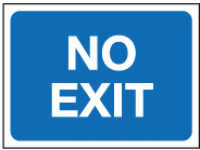 No exit sign 