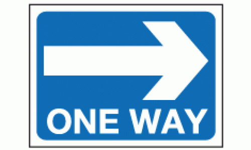 One way right sign