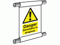 Danger Demolition In Progress scaffol...