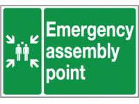 Emergency assembly point sign
