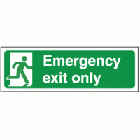 Emergency exit only sign