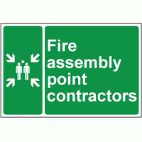 Fire assembly point contractors sign
