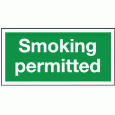 Smoking permitted sign